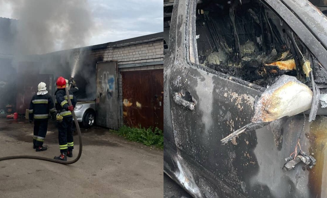 У Чернігові згорів автомобіль у гаражі: що відомо