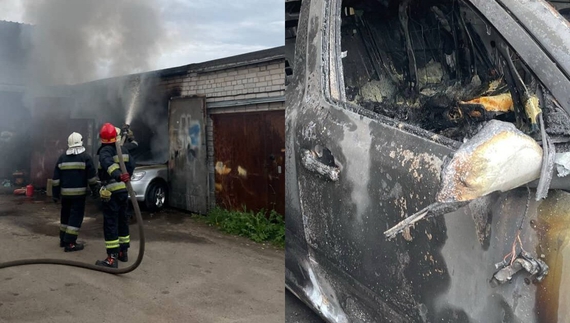 У Чернігові згорів автомобіль у гаражі: що відомо