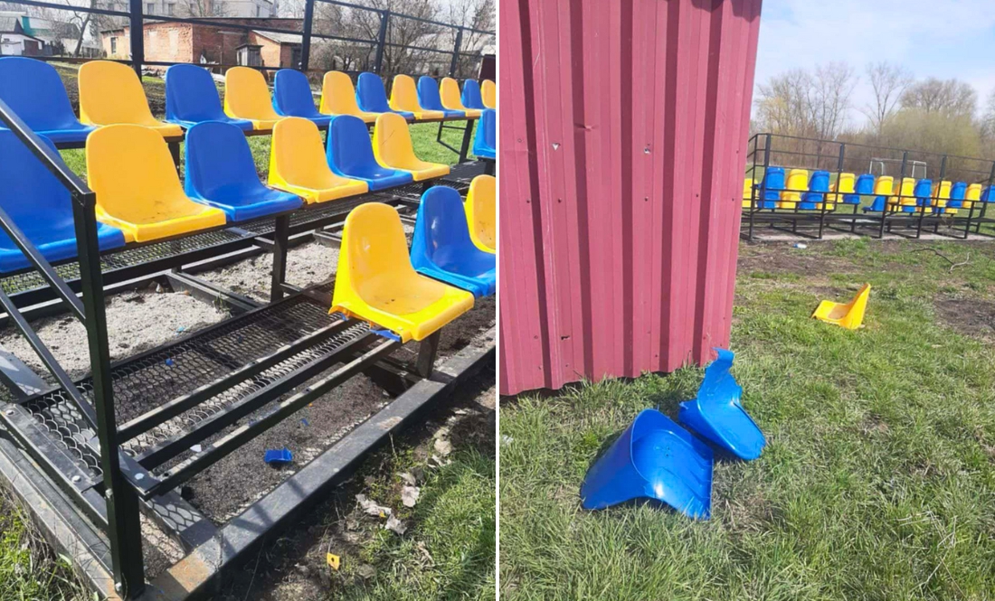 Вандали потрощили трибуни на селищному стадіоні