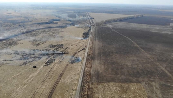 Як нищать ворожі колони на Чернігівщині: фото із висоти пташиного польоту