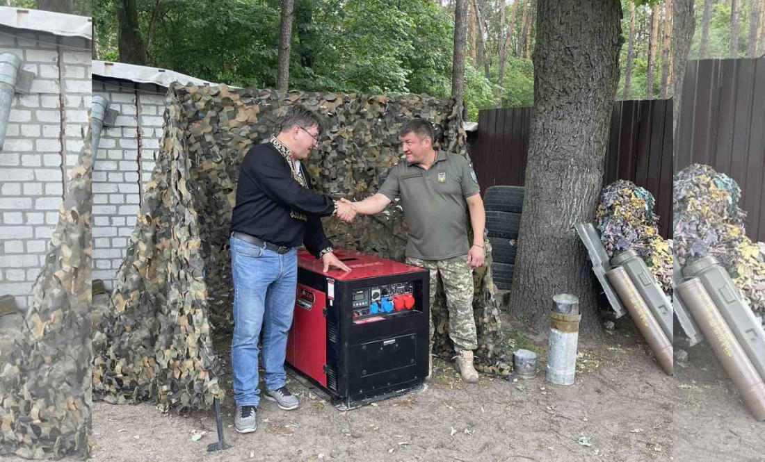 Громада Ніжинського району передала Окремій президентській бригаді дуже коштовний генератор