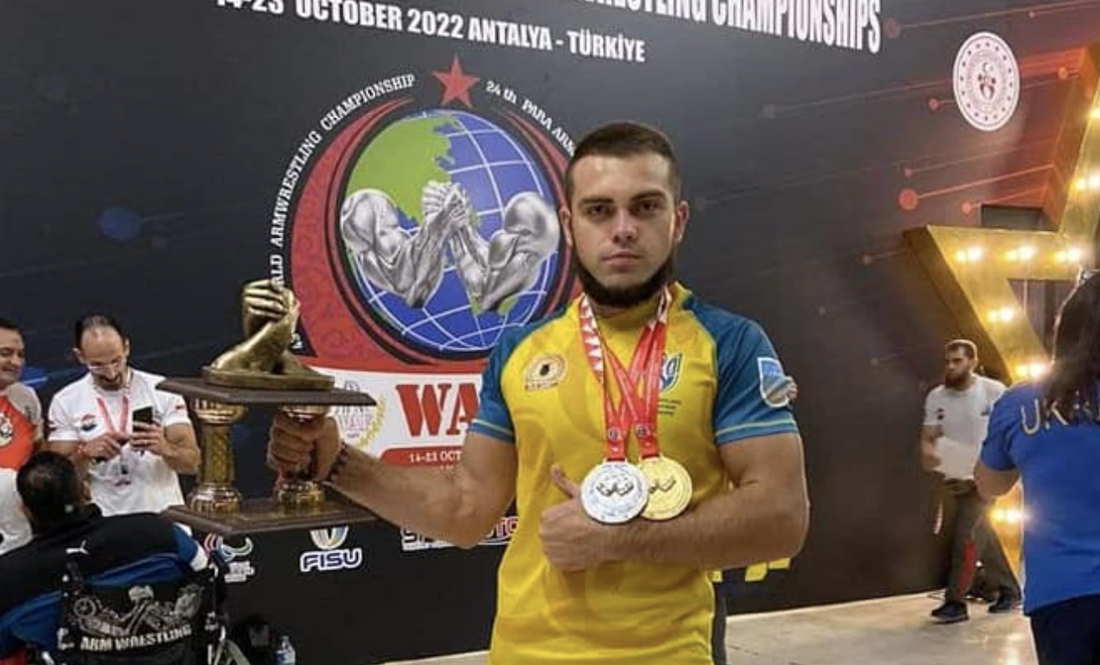 Назарій Остапчук продав машину, аби поїхати до Туреччини на змагання. І став чемпіоном світу з параармреслінгу