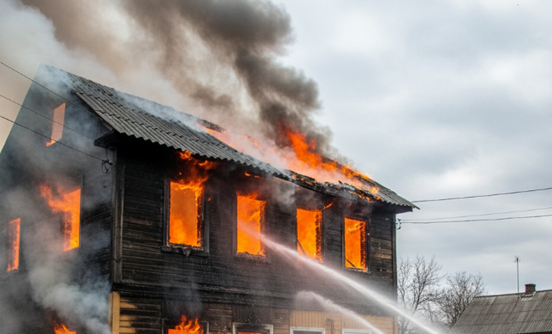 Пожежа в Ніжині: вогонь частково знищив 4-квартирний будинок
