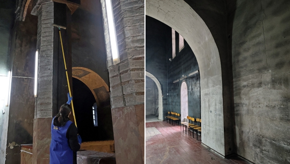 У Чернігові прибрали на хорах Спаського собору