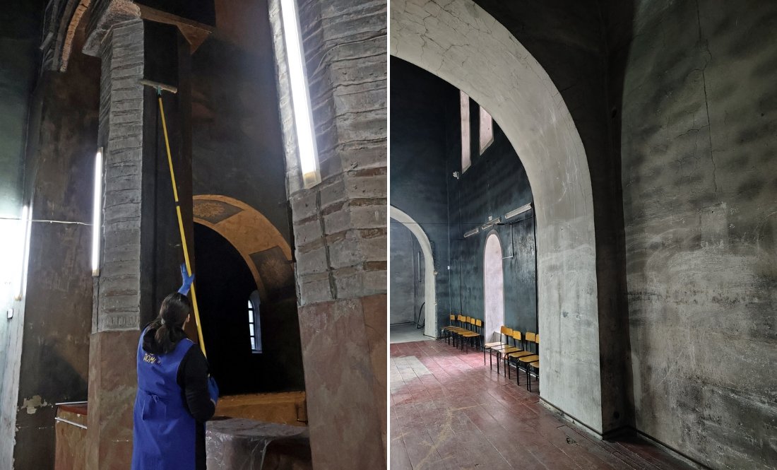 У Чернігові прибрали на хорах Спаського собору