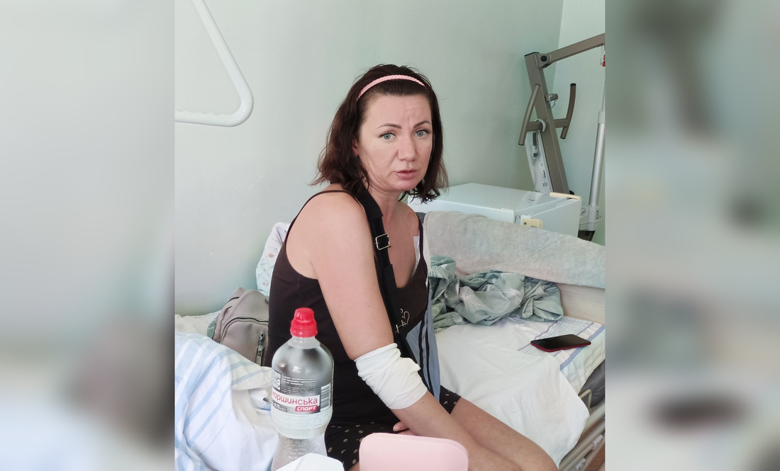 Вікторія Никитенко в травматології обласної лікарні