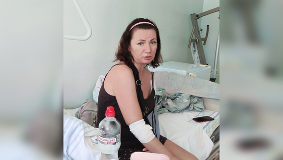 Вікторія Никитенко в травматології обласної лікарні