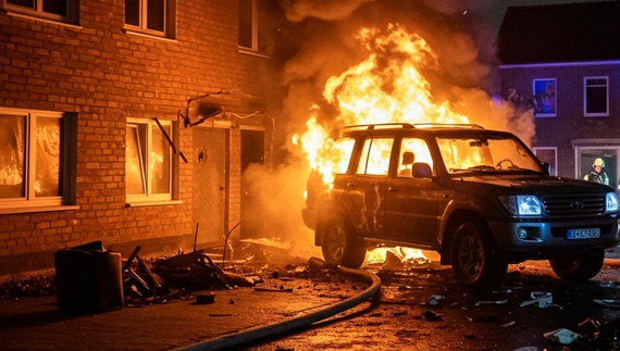 На Чернігівщині внаслідок пожежі згорів позашляховик Toyota Land Cruiser