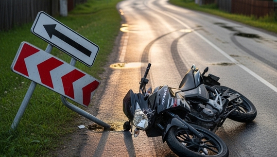 На Чернігівщині мотоцикліст потрапив у ДТП, уникаючи зіткнення з твариною