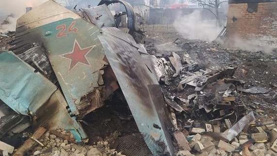 Українські захисники показали, як "приземлили" російський СУ-34, який бомбив Чернігів