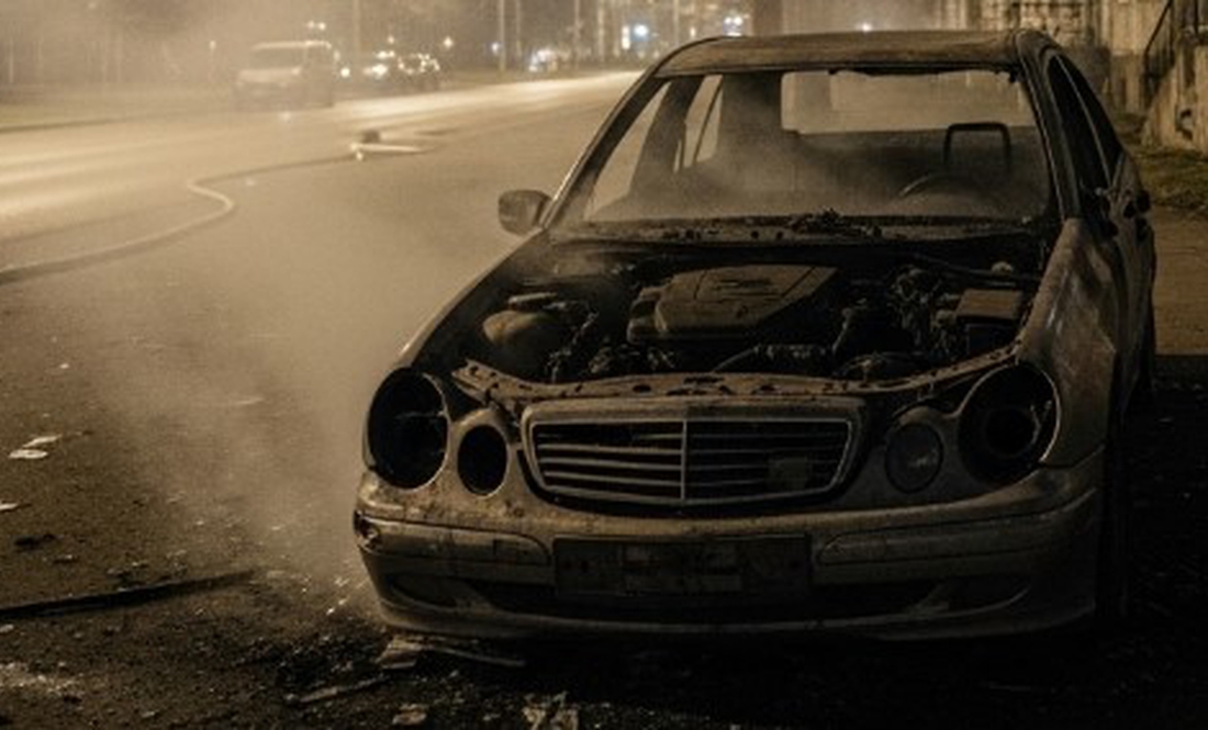 У Чернігові вночі горів Mercedes