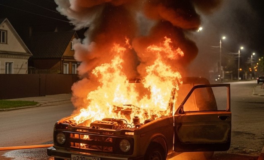 На Чернігівщині вночі горів автомобіль