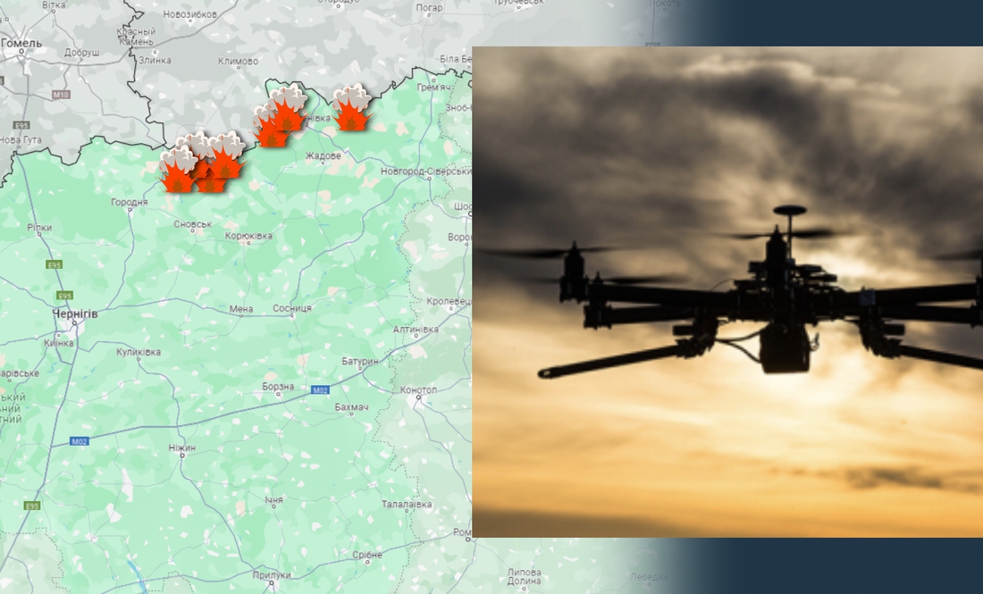 Росіяни обстріляли прикордоння Чернігівщини дроном із запальною сумішшю
