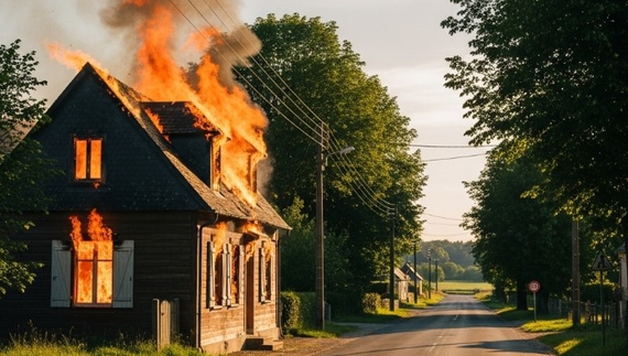 На Чернігівщині через коротке замикання холодильника загорівся житловий будинок