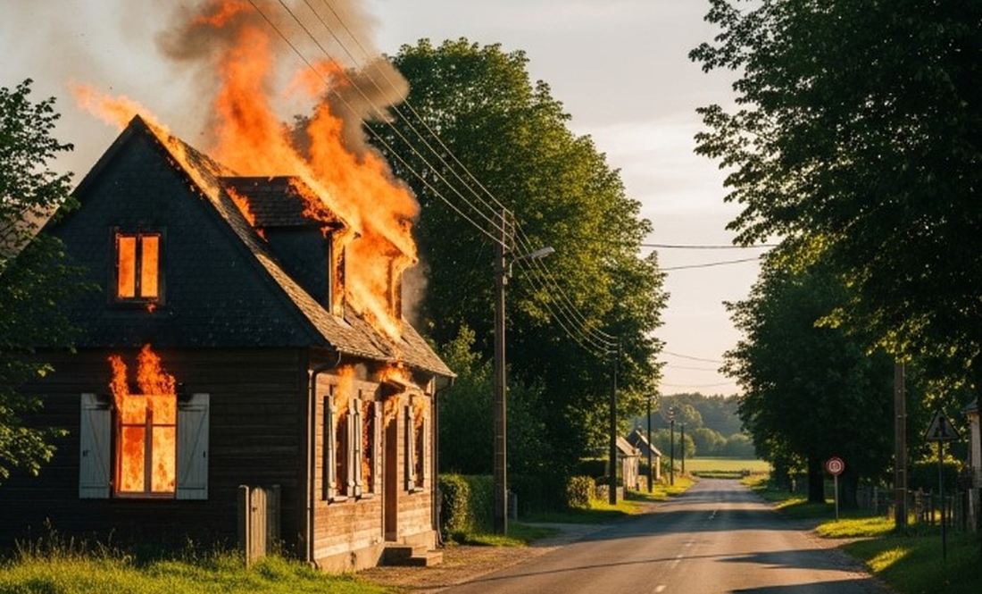 На Чернігівщині через коротке замикання холодильника загорівся житловий будинок