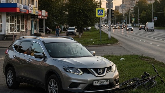 У Чернігові водій Nissan збив велосипедиста