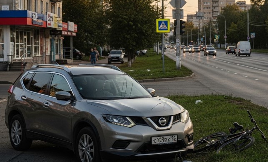У Чернігові водій Nissan збив велосипедиста