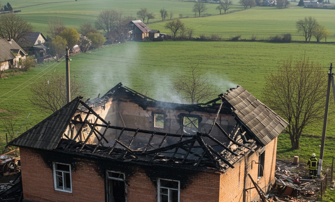 На Чернігівщині горів будинок: двоє мешканців госпіталізовані з опіками