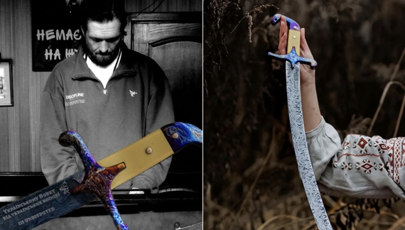 Боксер з чернігівським корінням отримав шаблю в якості подарунка від земляків