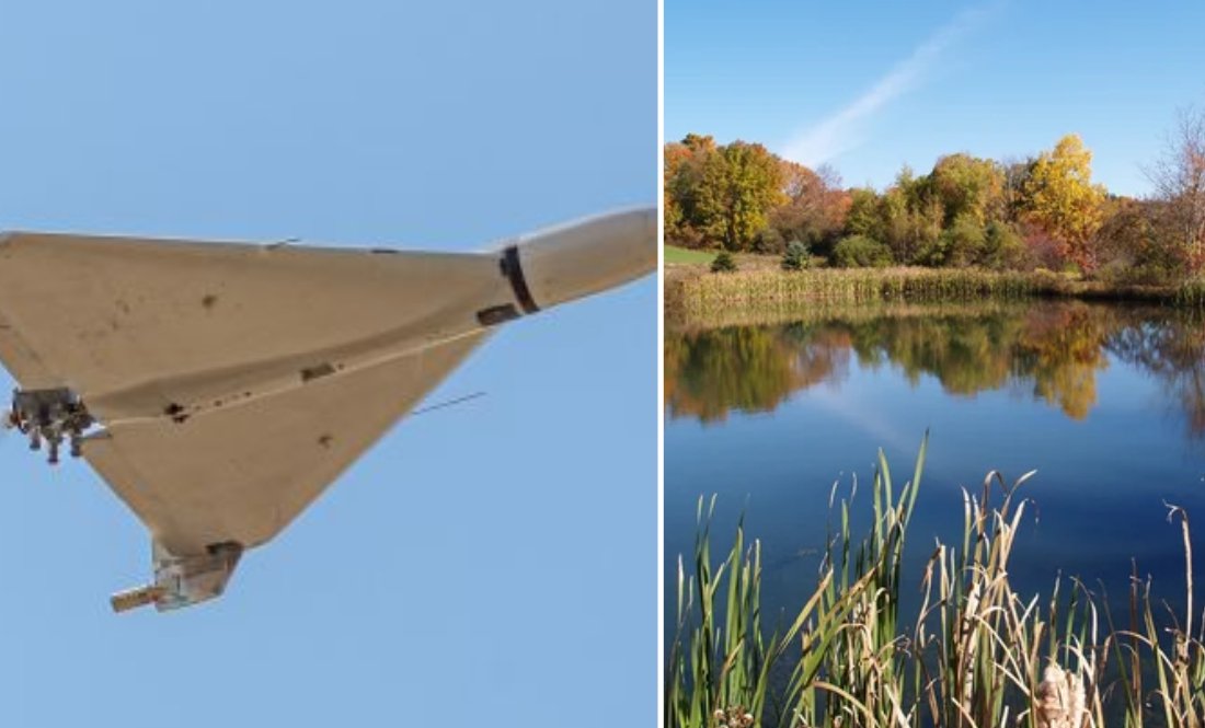 На Чернігівщині "шахед" упав у ставок, зарився в мул і вибухнув. Постраждали вікна і птиця