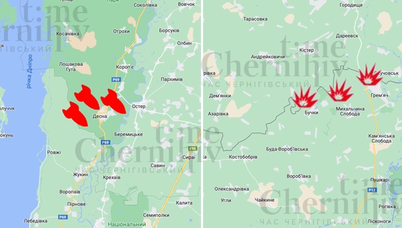 Ракетний удар та мінометні обстріли прикордоння Чернігівщини: ситуація на ранок 25 червня за зведенням Генштабу