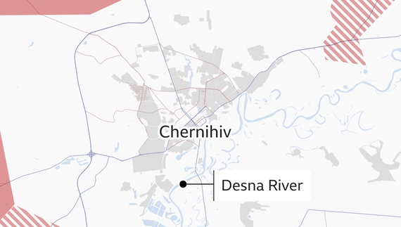 Британське ЗМІ показало карту оточення Чернігова