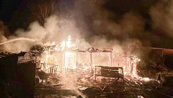 Пожежа у селі Менської громади, 12 березня 2026 року. Фото ДСНС