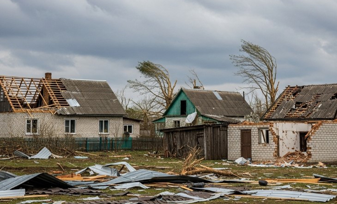У громаді на Чернігівщині негода пошкодила дахи понад 40 будівель
