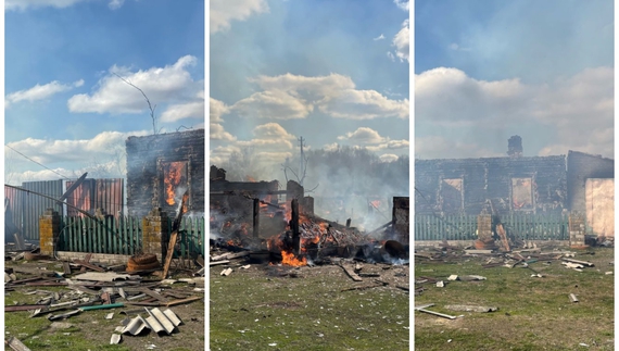 У селі Семенівської громади після обстрілу згорів будинок. 11 квітня 2025 року