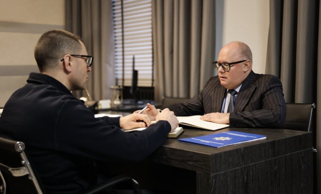 Керівник Головного управління Нацполіції Іван Іщенко та начальник Управління Північного офісу Держаудитслужби Олександр Кондрашов