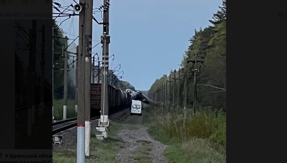 У Брянській області знову зійшов з рейок вантажний потяг