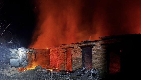 Пожежа після обстрілу, Семенівська громада, 16 березня 2026 року