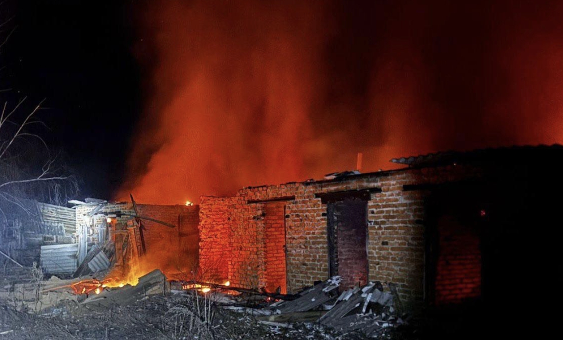 Пожежа після обстрілу, Семенівська громада, 16 березня 2026 року