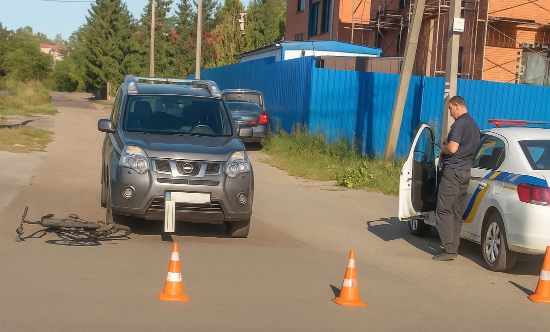 У Чернігові самокат зіткнувся з Nissan X-Trail
