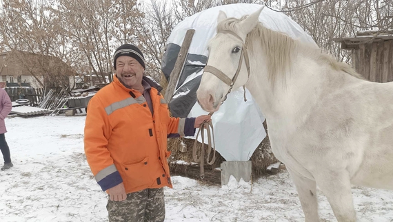 Володимир Морозов з Ласунею. Фото Ольги САМСОНЕНКО