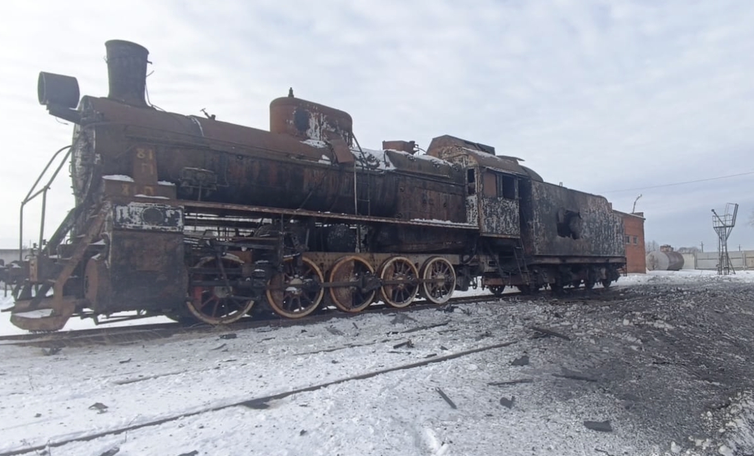 Росіяни розбомбили раритетний паротяг на Чернігівщині