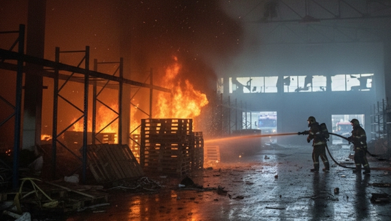 У Чернігові горів магазин-склад