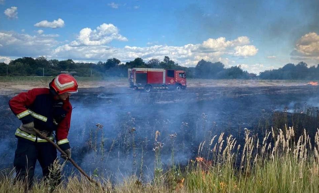 На Чернігівщині за добу вигоріло майже 4 гектари сухої трави