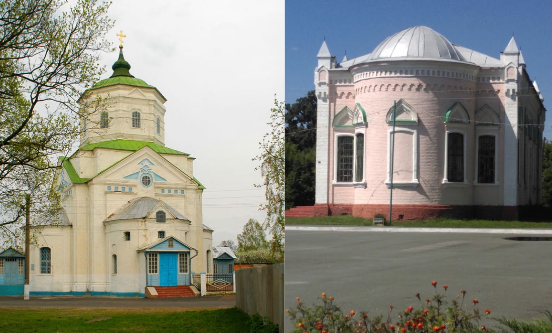 Вознесенська церква та Свято-Феодосіївська церква у Коропі