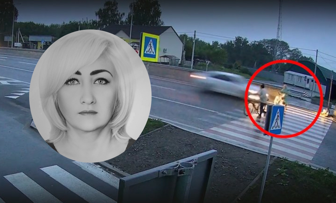 Момент збиття Валентини Шкляревської на пішохідному переході. Скрин з камери відеоспостереження на магазині навпроти. Джерело: Суспільне Чернігів