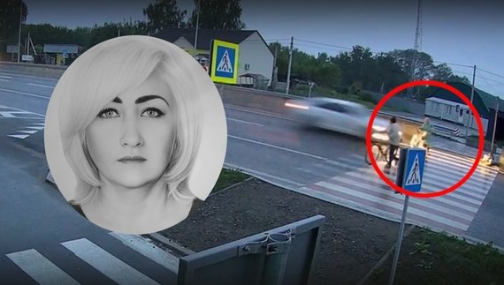 Момент збиття Валентини Шкляревської на пішохідному переході. Скрин з камери відеоспостереження на магазині навпроти. Джерело: Суспільне Чернігів