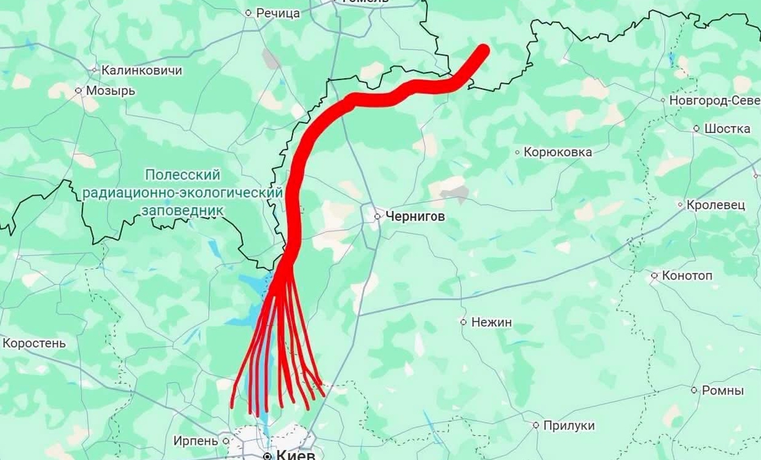 росіяни вкотре використовують спільний кордон Гомельщини та Чернігівщини, аби атакувати Київ та область