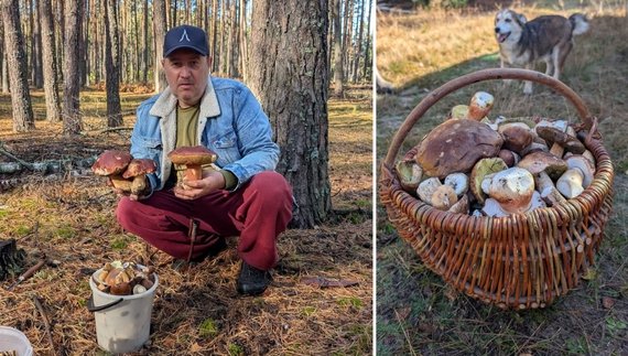 Олег Роговий зібрав чималий кошик грибів