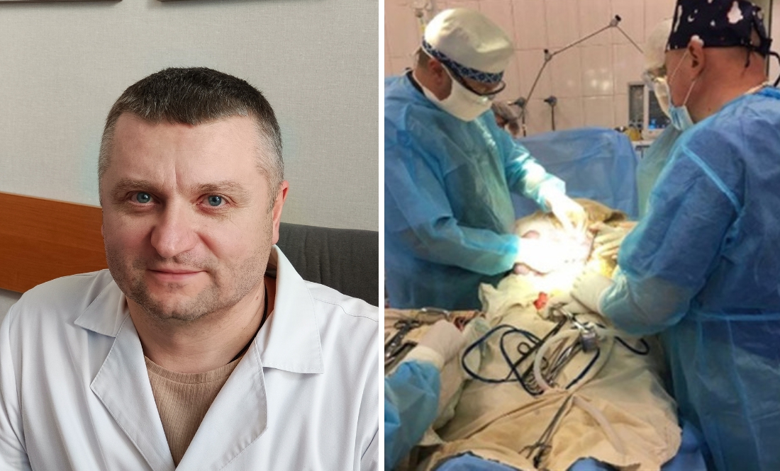 Ніжинські хірурги рятували самогубця. Зліва - Олег Бойко