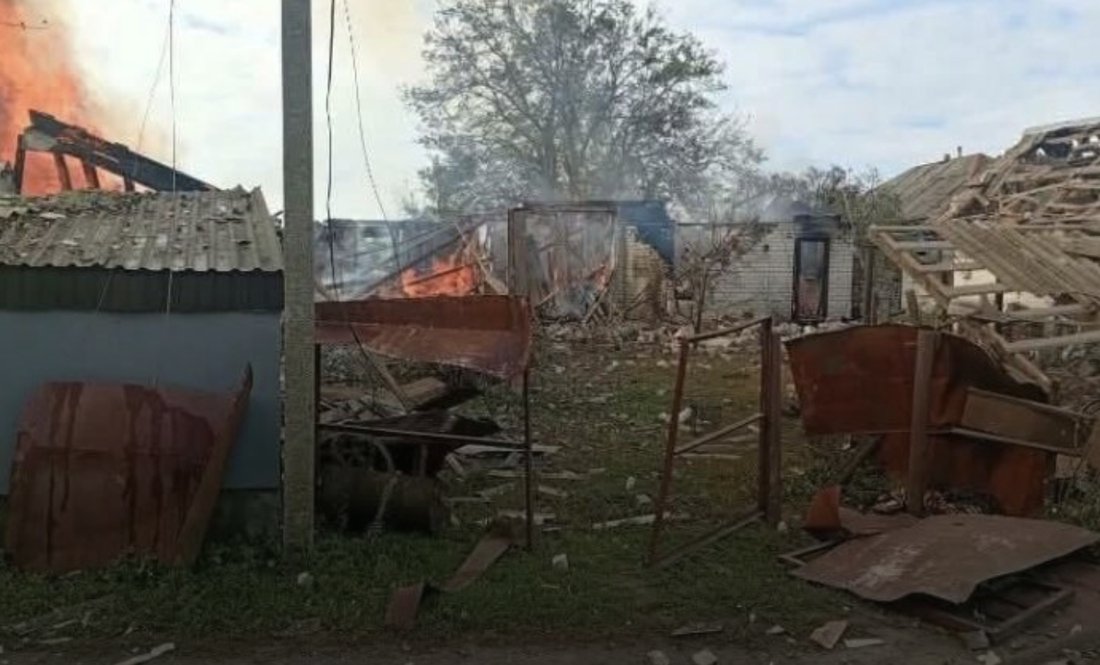 Шахед ударив у будинок жительки Носівської громади. 4 жовтня 2026 року. Фото Нацполіція