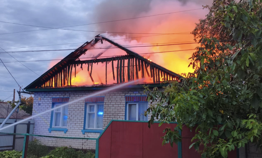 Пожежа після удару дроном по м.Городня, 27 червня 2026 року