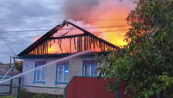 Пожежа після удару дроном по м.Городня, 27 червня 2026 року