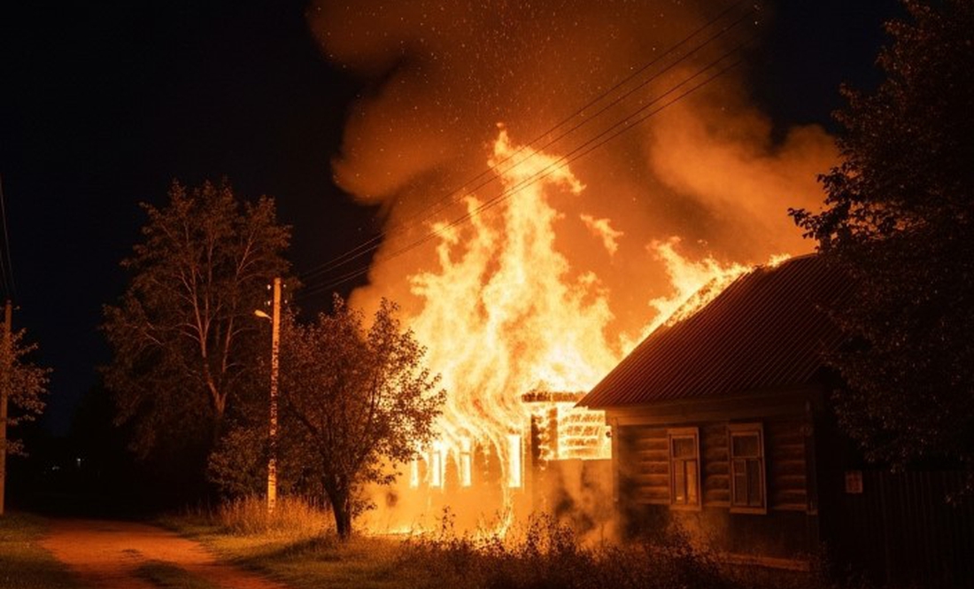 Нічна пожежа у громаді на Чернігівщині: вогонь зруйнував будинок