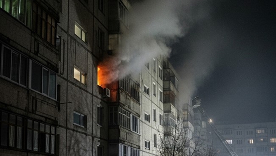 У Чернігові вночі сталася пожежа в дев’ятиповерхівці