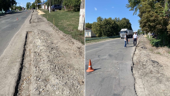 "Давно хотів зробити тротуар, але дорога не наша": як на Коропщині ремонтують дороги